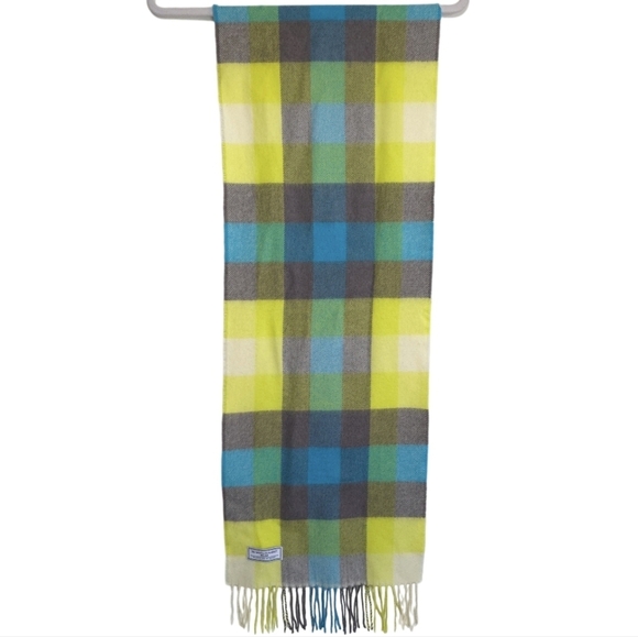 The Woollen Market Ireland Irish Merino Wool Multicolor Preppy Academia Scarf - Picture 1 of 7